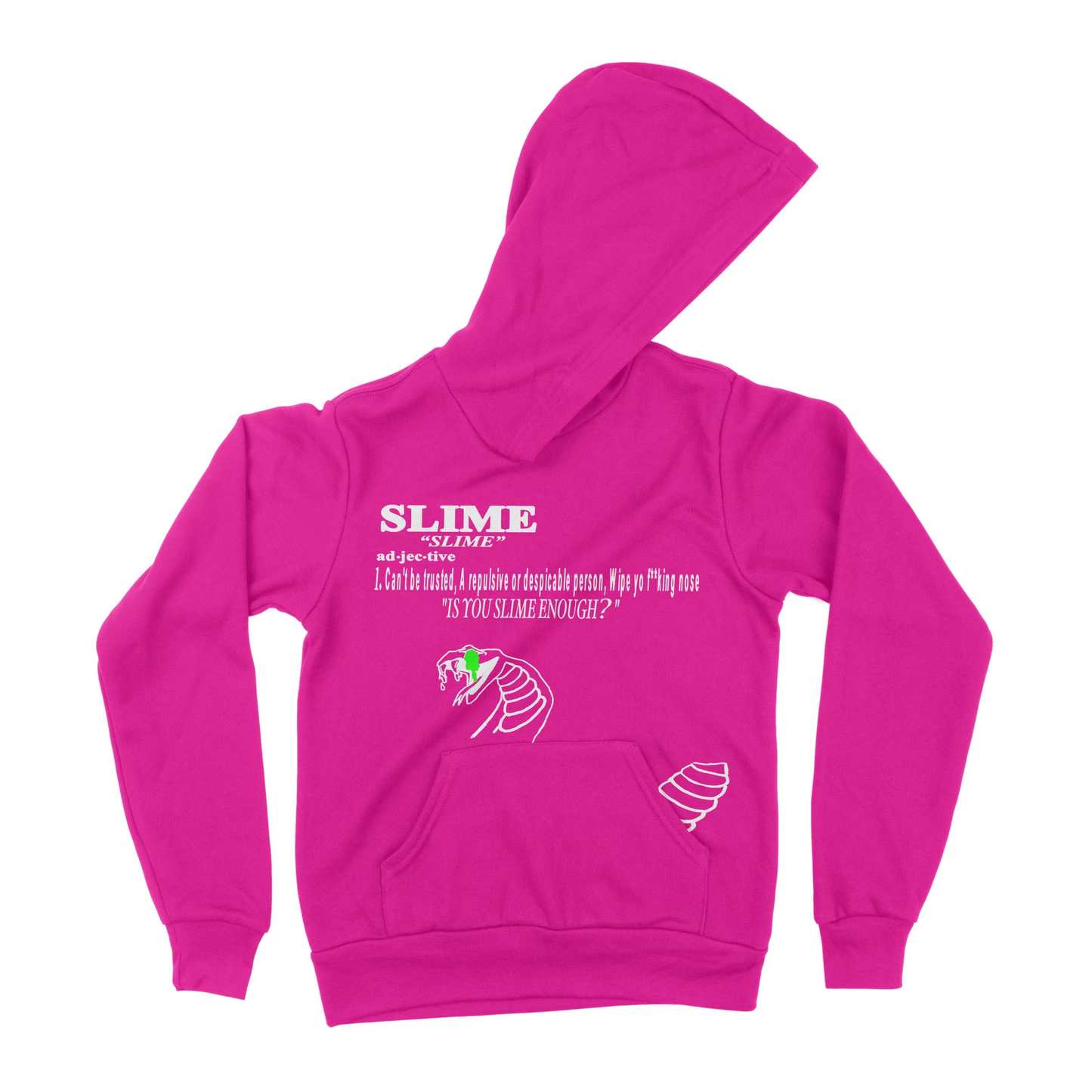 "Slimey Smiley" - Hoodie (Hot Pink)